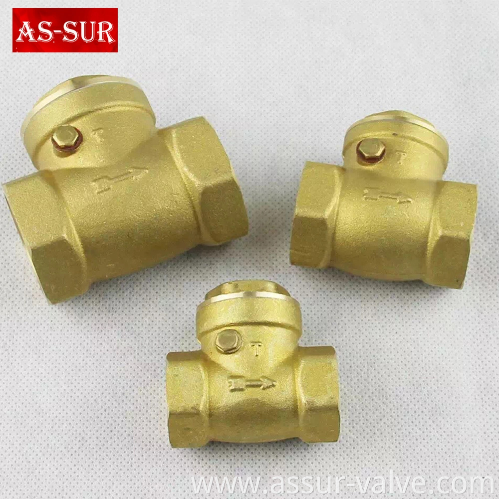 Water Pressure Reducing Non Return Vertical Brass Spring Swing Check Valve